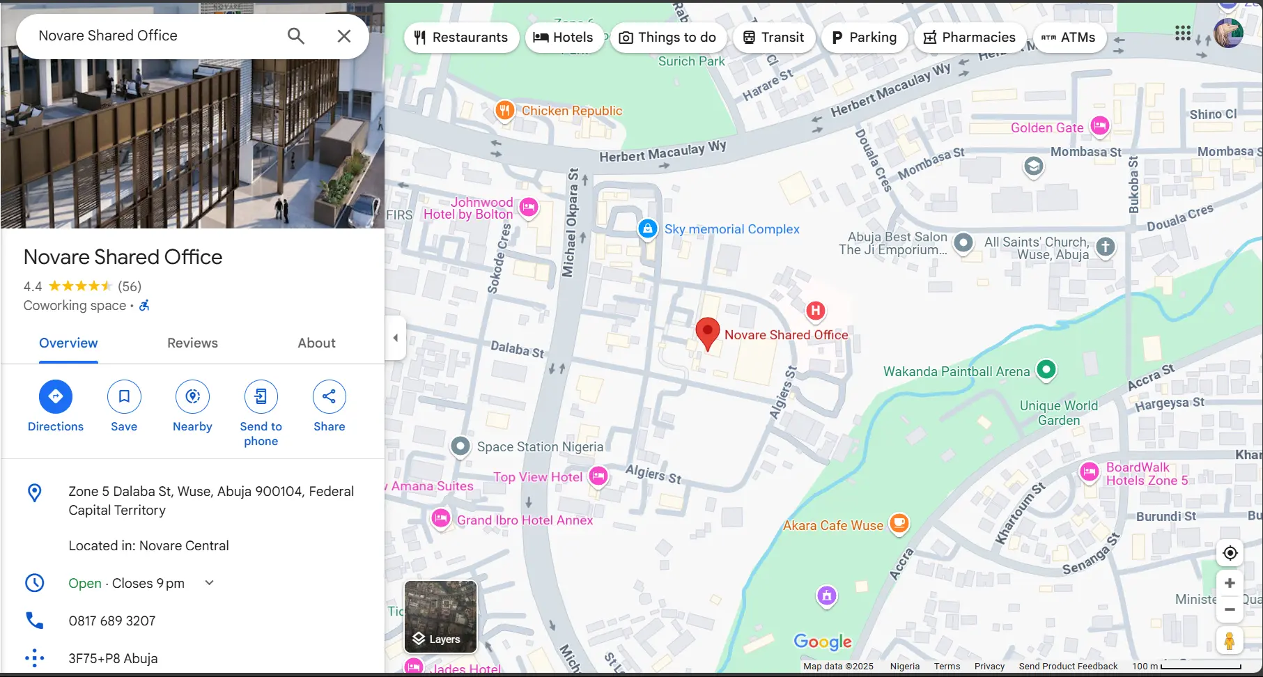 map of abuja office